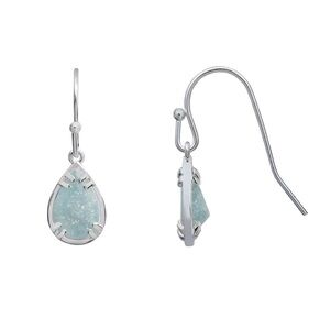 Lauren Conrad blue teardrop cubic zirconia earrings